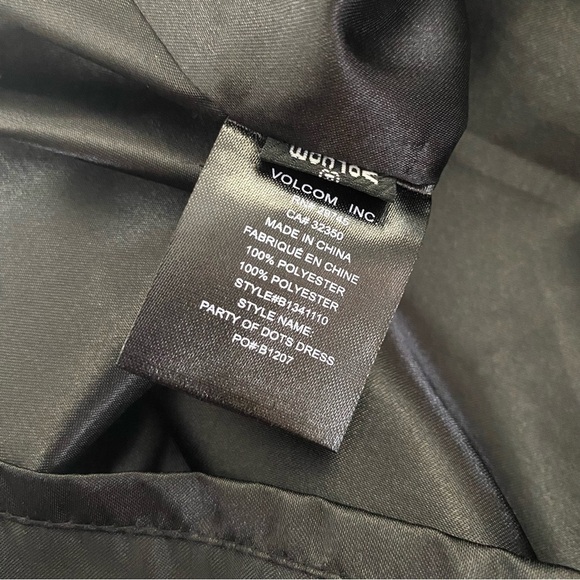 Volcom Party of Dots One Shoulder Little Black Dress S Juniors - Picture 6 of 10